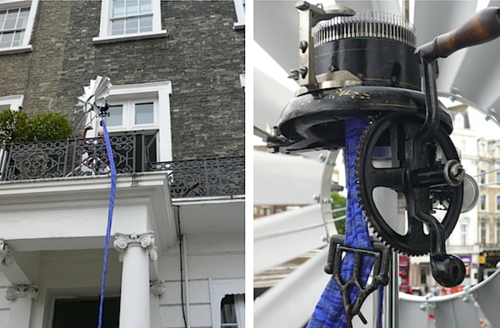 Windkracht aangedreven breimachine