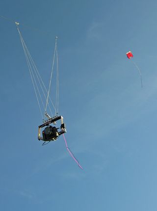Luchtfoto's maken met kite of vlieger