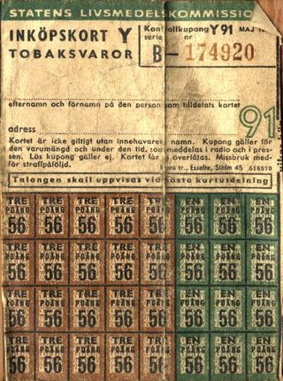 Zweedse distributiebon