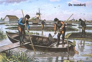 Turf delven onder de waterspiegel