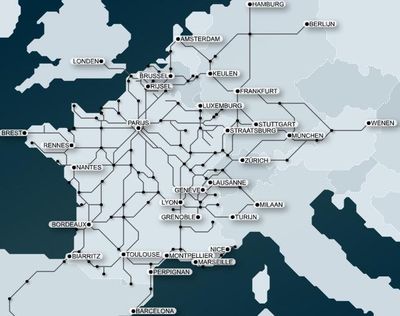 Internationale verbindingen franse spoorwegen