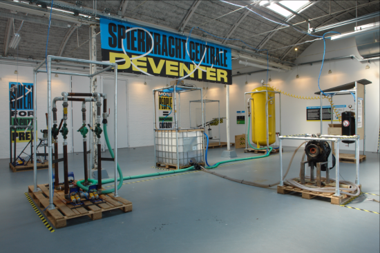 De spierkrachtcentrale in Deventer, Nederland, juli en augustus 2017.