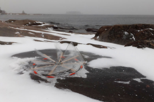 Wind turbine on ice Wind turbine on ice